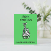 50th Park Run gefeliciteerd Briefkaart (Staand voorkant)