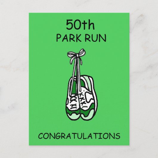 50th Park Run gefeliciteerd Briefkaart (Voorkant)