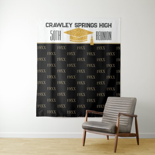 50th Reunion Pics!! Class Reunion Photo backdrop Wandkleed (In situ)