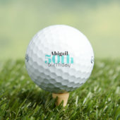 50th Turquoise Personalized Titleist Pro V1 Golfballen (Insitu Shirt)