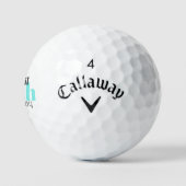 50th Turquoise Personalized Titleist Pro V1 Golfballen (Logo)