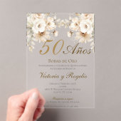 50th Wedding Anniversary Acrylic Invitation (In situ (ordinateur de poche))