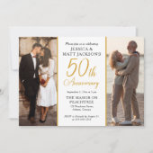 50th Wedding Anniversary Celebration Then and Now Kaart (Voorkant)