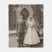 50th Wedding Anniversary Fleece Blanket Photo (Voorkant)