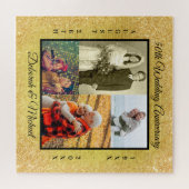 50th Wedding Anniversary Gold Personalized Photo Legpuzzel (Horizontaal)