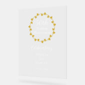 50th Wedding Anniversary Golden Ivy Wreath (Angle)