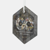 50th Wedding Anniversary Infinity Photo Collage Glas Ornament (Voorkant links)