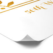 50th Wedding Jubileum Aangepast fotocollage Poster (Hoek)