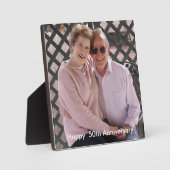50th Wedding Jubileum Aangepaste foto Plaque Fotoplaat (Voorkant)