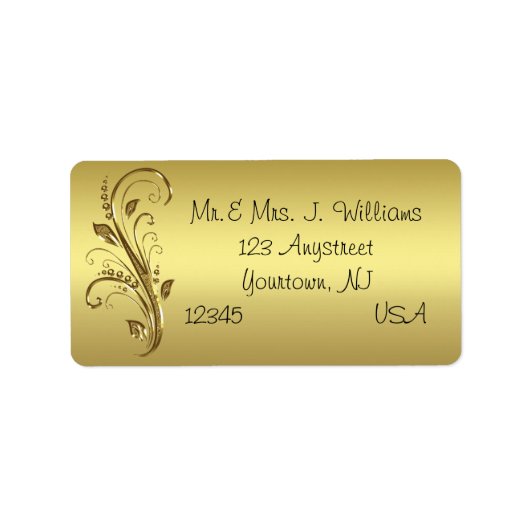 50th Wedding Jubileum Adres Label (Voorkant)