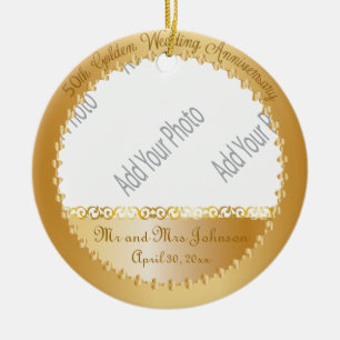 50th Wedding Jubileum - DIY Foto Keramisch Ornament