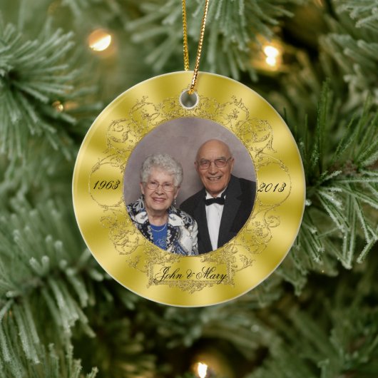 50th Wedding Jubileum Foto Ornament (Boom)
