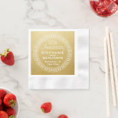 50th Wedding Jubileum Gepersonaliseerd goud Servetten (Insitu)