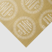 50th Wedding Jubileum Gepersonaliseerd goud Tissuepapier (Detail)