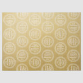 50th Wedding Jubileum Gepersonaliseerd goud Tissuepapier (Voorkant)