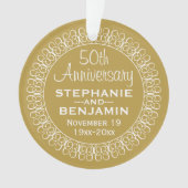 50th Wedding Jubileum Gepersonaliseerd Ornament (voorkant)
