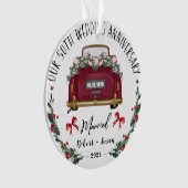 50th Wedding Jubileum Keepomwille Design Ornament (voorkant)