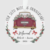 50th Wedding Jubileum Keepomwille Design Ornament (voorkant)