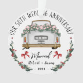 50th Wedding Jubileum Keepomwille Design Ornament (voorkant)