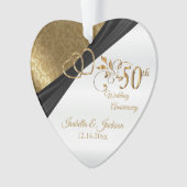 50th Wedding Jubileum Keepomwille Design Ornament (voorkant)