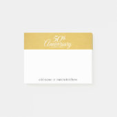 50th Wedding Jubileum Persoonlijk Golden Post-it® Notes (Voorkant)