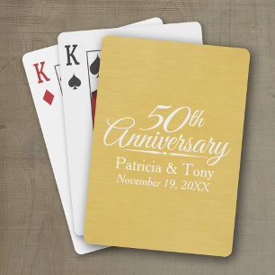 50th Wedding Jubileum Persoonlijk Golden Speelkaarten