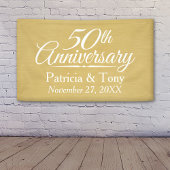 50th Wedding Jubileum Persoonlijk - goud Spandoek