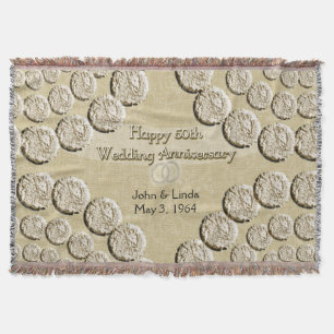 50th Wedding Jubileum Throw Blanket Deken