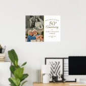 50th WeddingAnniversary 2 Foto Welkom Sign Poster (Thuiskantoor)