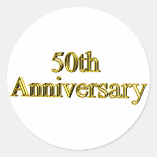 50Thanniversary17T Ronde Sticker