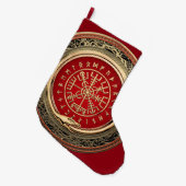[510] Vegvisir - Viking Gold Magic Runass Grote Kerstsok (Voorkant (Hangend))