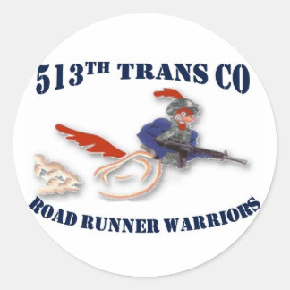 513th Blauw Ronde Sticker