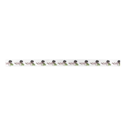 519 Sasha Cara Black  Baby Geschenksband Lint (Voorkant)