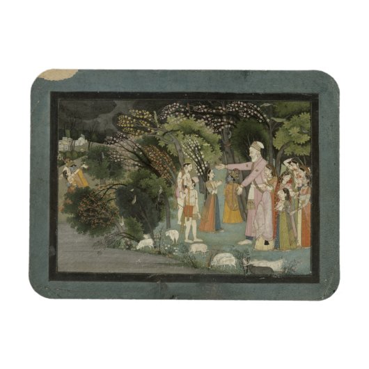 51.207/28 Nanda die Radha vraagt om Krishna te beg Magneet (Horizontaal)