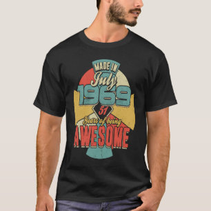 51 jaar Geweldige bevallen in juli 1969 T-shirt