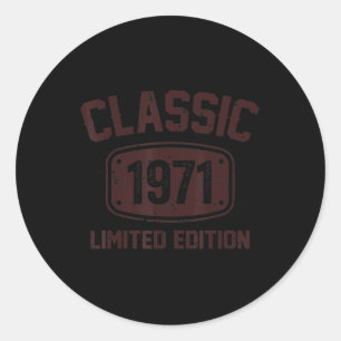 51 jaar oud 1971 Limited Edition 51th Birthday Ronde Sticker