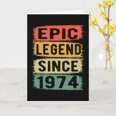 51 jaar oud Bday 1974 Epic Legend 51st Birthday Kaart (Gele Bloem)