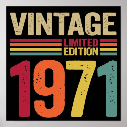 51 jaar oud cadeau  1971 51e verjaardag poster (Voorkant)
