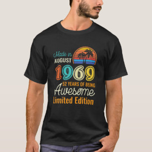 51 jaar oud geboren in augustus 1970 51e verjaarda t-shirt