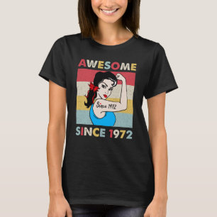51 jaar oud Geweldige sinds 1972 51e verjaardag T-shirt