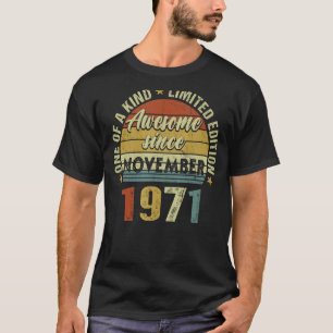51 jaar oud Geweldige sinds november 1971 51e bair T-shirt