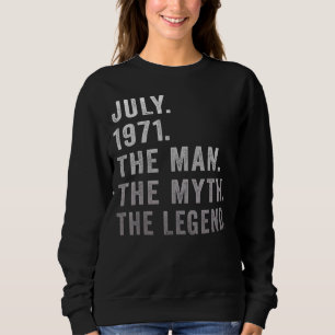 51 jaar oud Verjaardag Het Man Myth Legend 19 juli Trui
