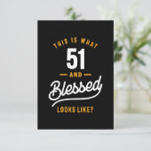 51 jaar oude bruistocht RSVP kaartje (Staand voorkant)