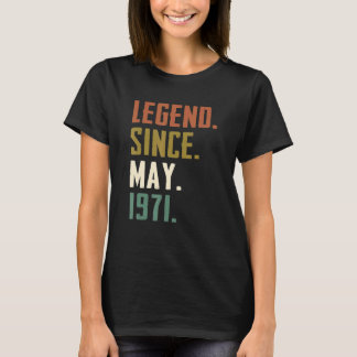 51 jaar oude leggende sinds mei 1971 51e verjaarda t-shirt