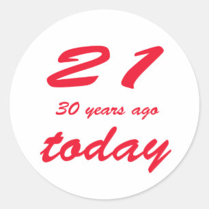 51 jaar ronde sticker