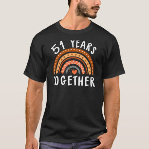 51 jaar samen 51e huwelijkshuwelijk Jubileum Husba T-shirt