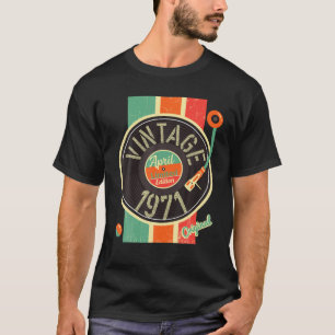 51 Jaar Verjaardag Man 1971 April Draaitafel Antie T-shirt