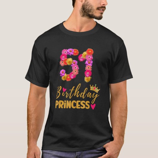 51-jarige verjaardag prinses blaast mijn 51ste B T-shirt (Voorkant)