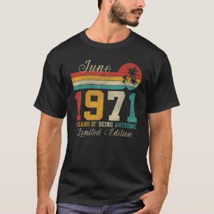 51 juni 1971 51ste jaardag 1971 t-shirt