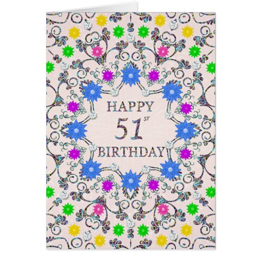 51e anniversaire Fleurs Abstraites (Devant)